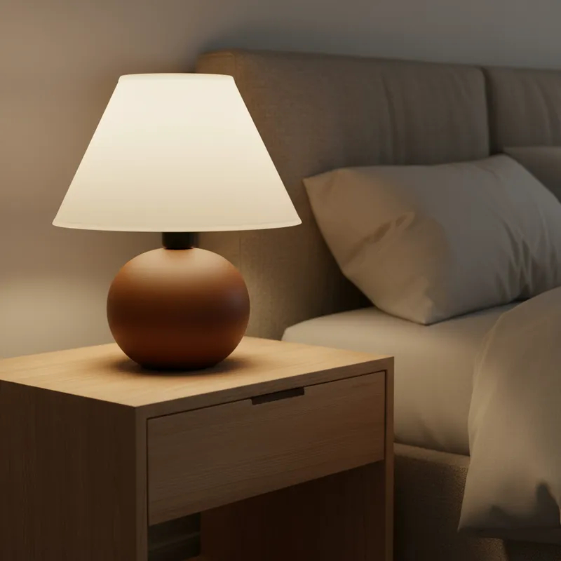Abajur de Cerâmica com Cúpula Luminária para Sala Quarto Escritório em Oferta na Shopee
