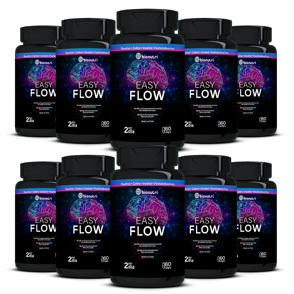 Kit 10x Suplemento Easy Flow (60 cápsulas) - Bionutri