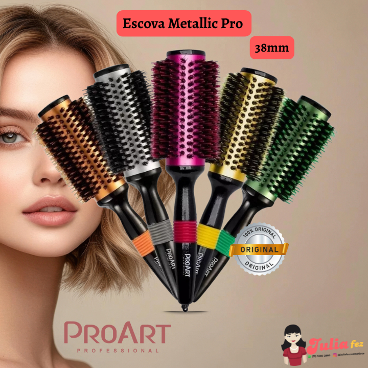Escova de Cabelo Professional ProArt Metallic Pro 38mm em Oferta na Shopee