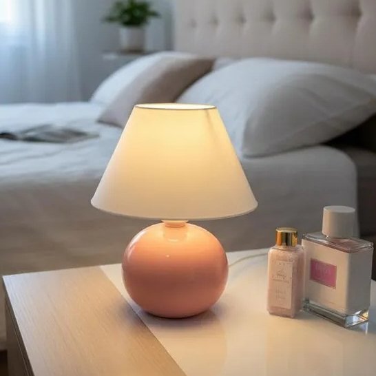 Abajur Cerâmica com Cúpula Ideal para Quarto Sala Escritório e Ambiente Infantil em Oferta na Shopee