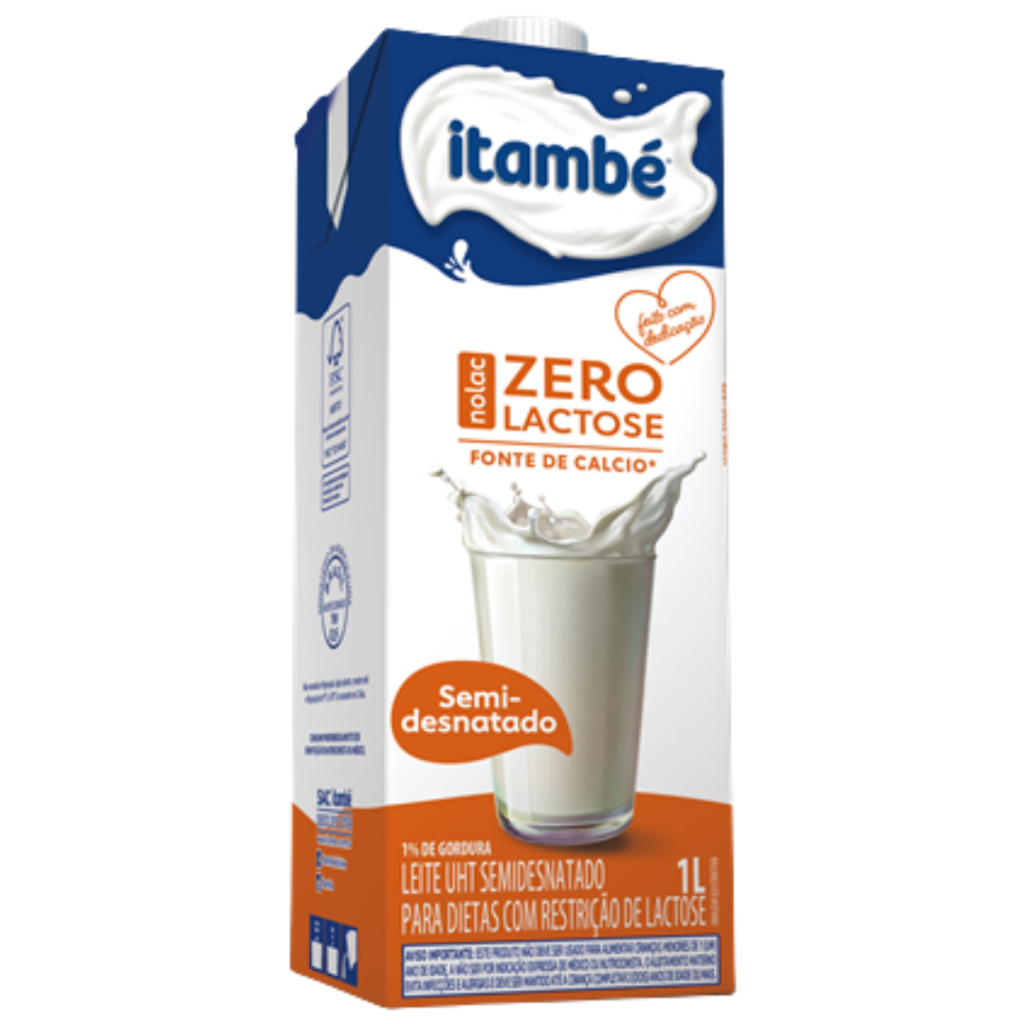 Leite Itambé Nolac Zero Lactose Semidesnatado 1L