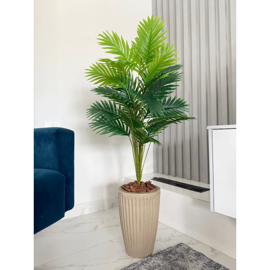 Planta Artificial Palmeira com Vaso Polietileno Cone Romano