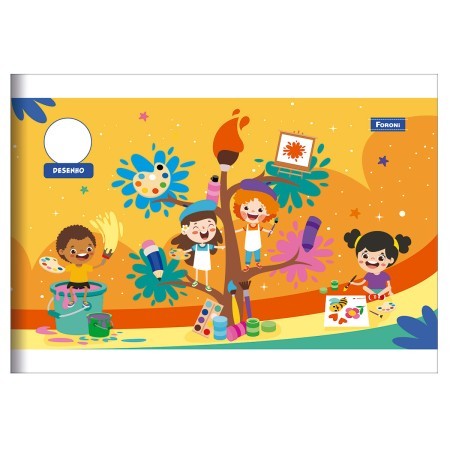 Kit 5 Caderno de Cartografia e Desenho Brochura Capa Flexível 40 Folhas