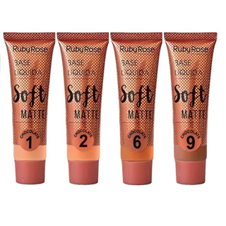 Base Líquida Soft Matte Chocolate HB8050 Ruby Rose em Oferta na Shopee