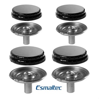 Kit Fogão Esmaltec Espalhador + Queimador 4 bocas Veneza/ Bali/ Ágata/ Munique/ Caribe em Oferta na Shopee