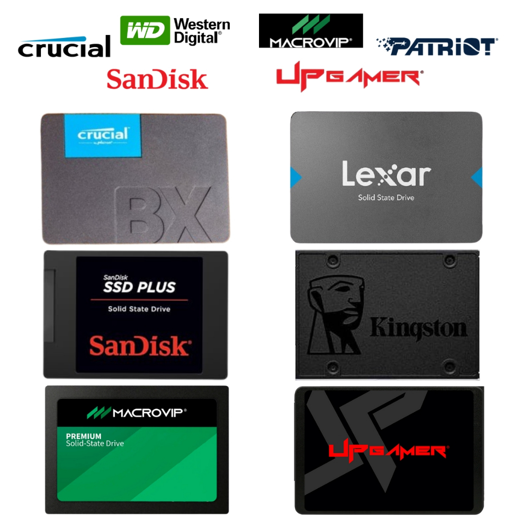 Hd Ssd 128Gb 240Gb 256Gb 480Gb 500Gb 960Gb - Crucial Macrovip Sandisk Kingston Patriot Upgamer Lexar
