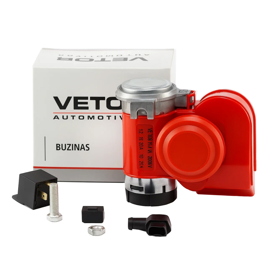Buzina Universal + Compressor 2 Cornetas Compactas Vt045