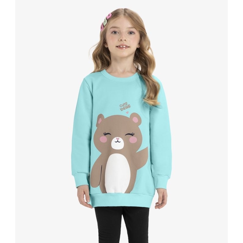 Conjunto infantil menina feminino Moletom peluciado e Legging Qualidade Rovitex Rovikids