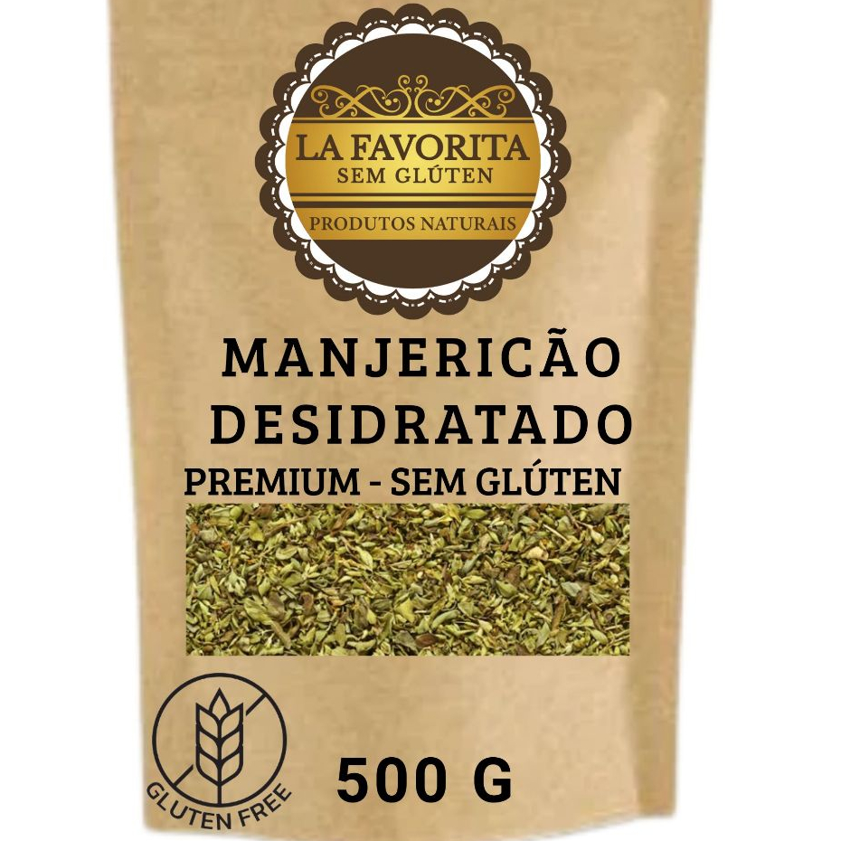 Manjericão Desidratado Premium - 500 G - 250 G - 100 G - Sem Glúten - La Favorita