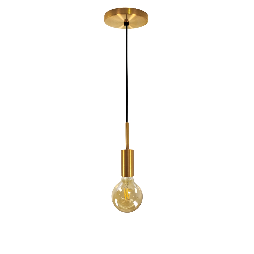 Luminária De Teto Lustre Pendente Sala Balcão Bivolt 1xe27