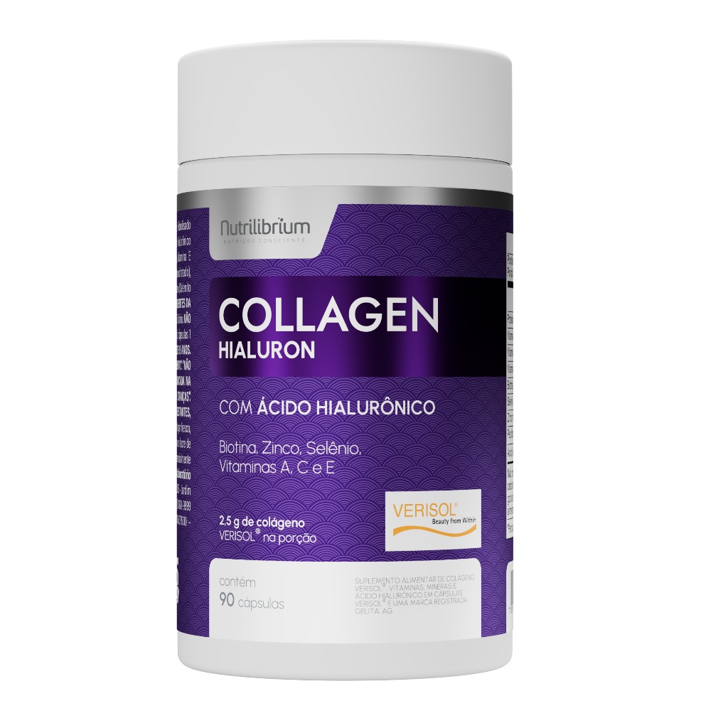 Colágeno Verisol Ácido Hialurônico Biotina Zinco Vitaminas 90 Caps - Nutrilibrium em Oferta na Shopee