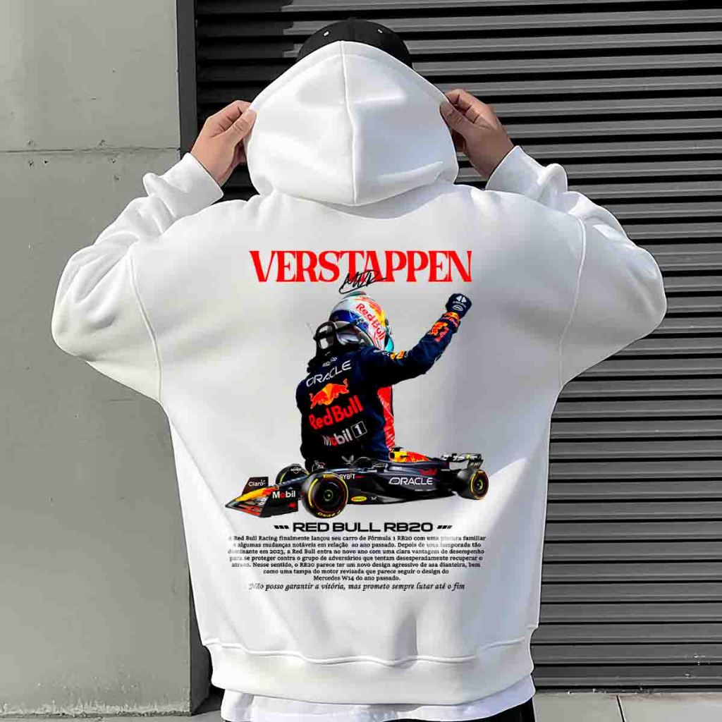 Moletom Canguru  Estampa Esportiva Max Verstappen Fórmula1 F1 Algodão Flanelado 30.1