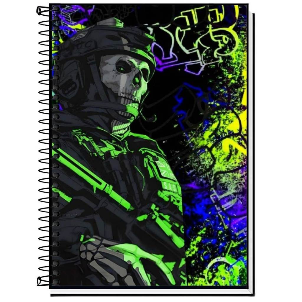 Caderno  Call of duty ghost Generations personalizado  | Capas Exclusivas | Capa Dura Resistente,  Escolar