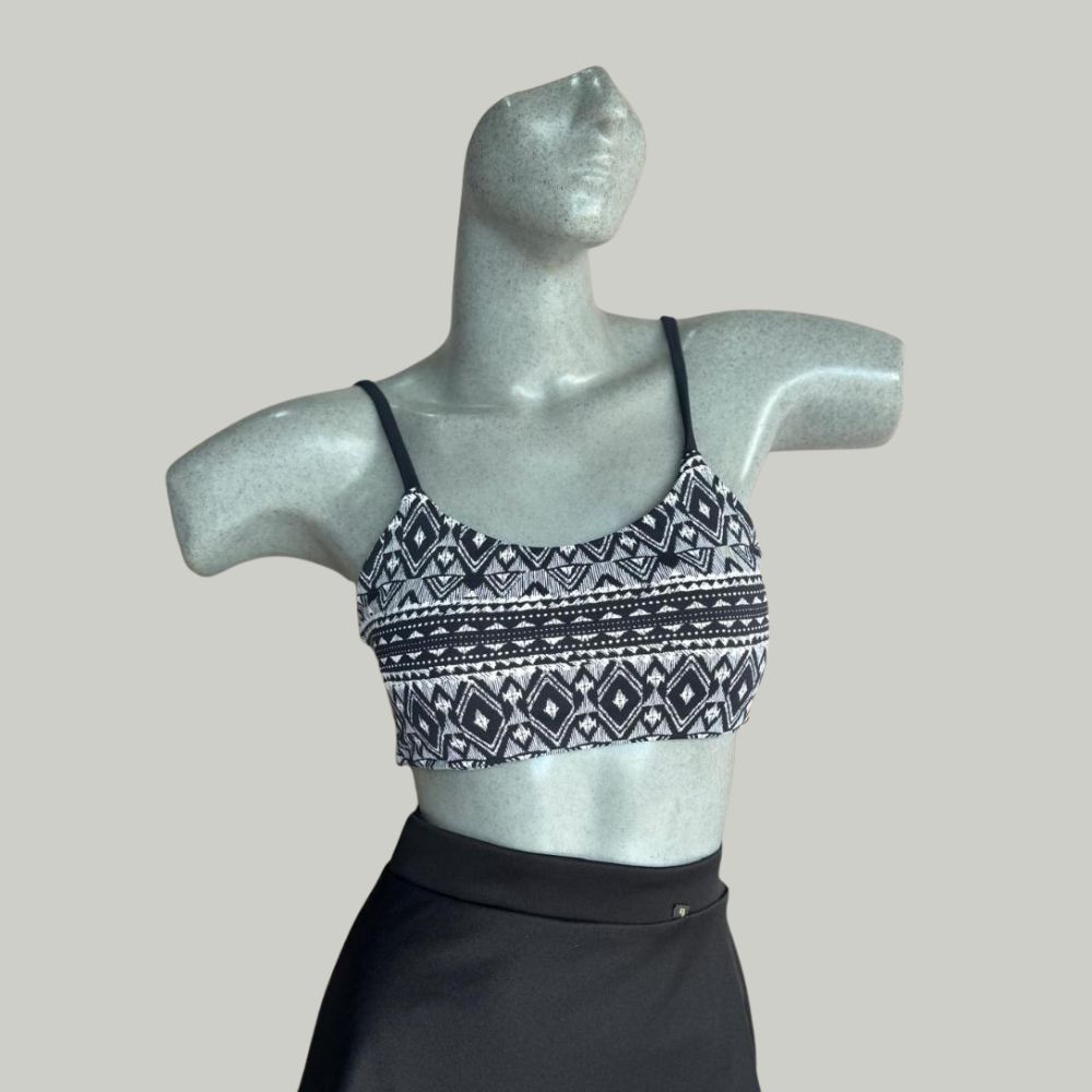 Blusa Top Fitness Feminino Adulto Com Bojo Removível De Academia Fitness Treino Corrida Estampado