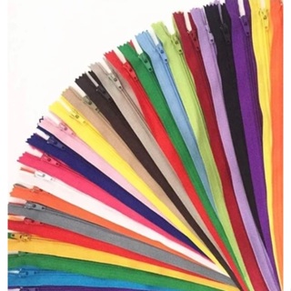 Zíper Colorido N.3 de Nylon KIT C/20 - 10 A 60 CENTIMETROS - CORES VARIADAS em Oferta na Shopee