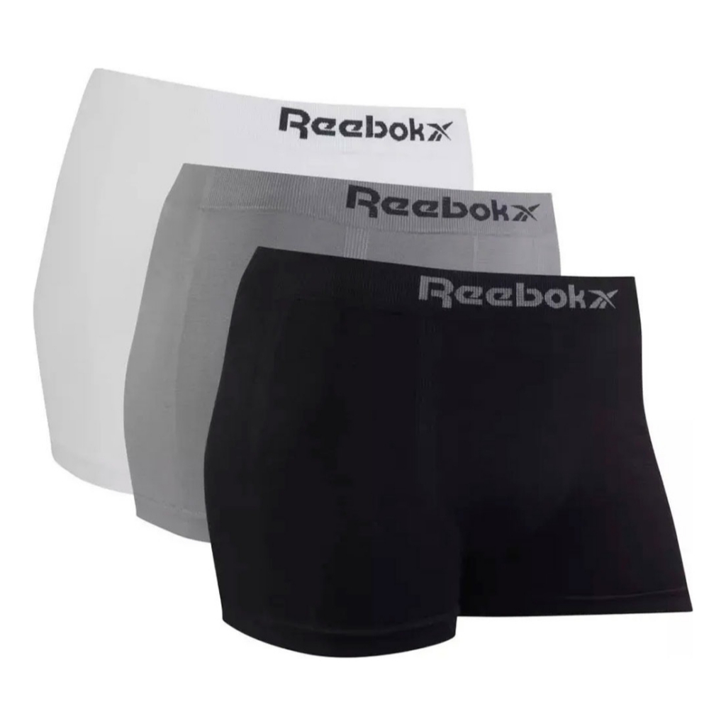Kit 3 Cuecas Boxer Classic Reebok Microfibra Adulto Original