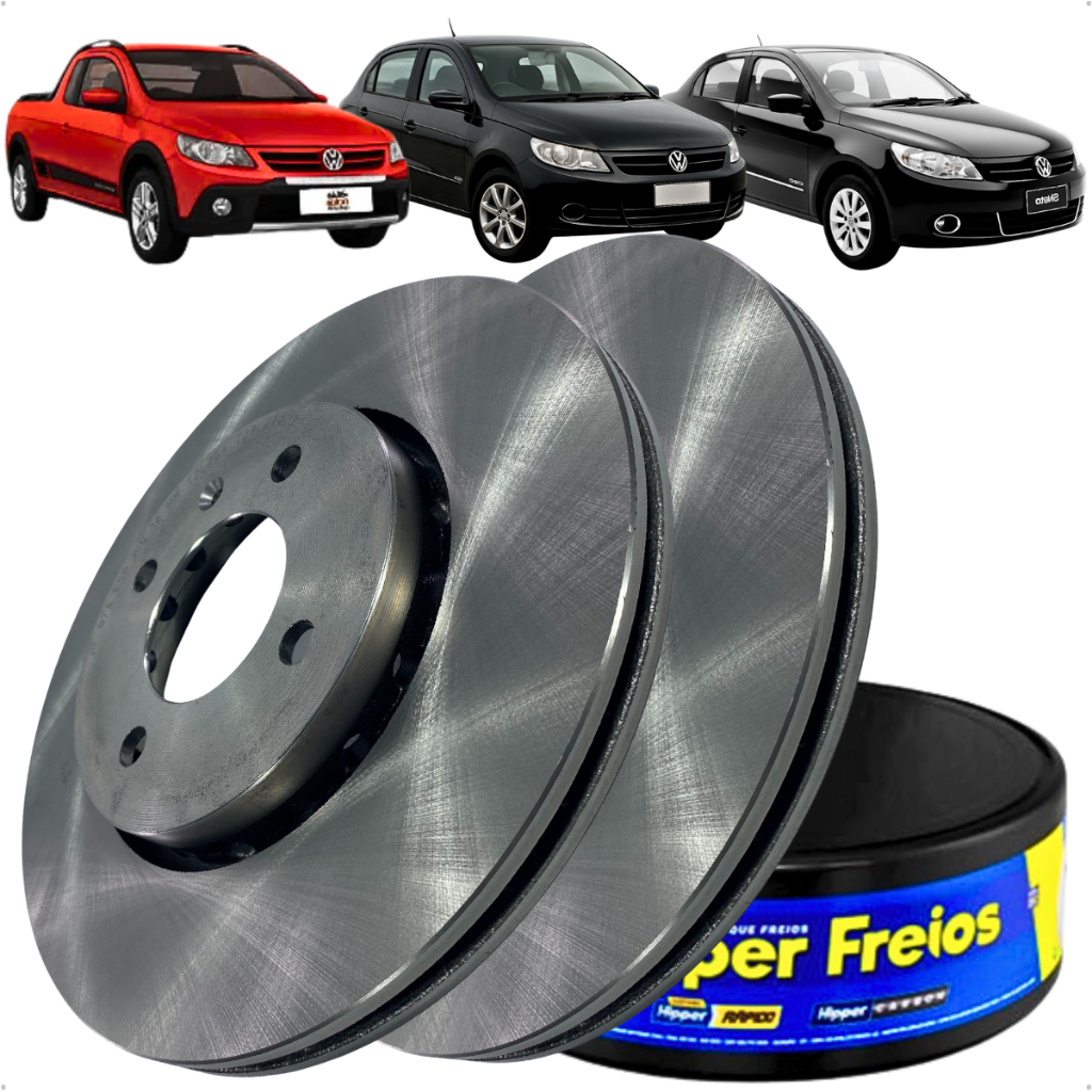 Par Disco Freio Dianteiro Ventilado Gol Saveiro Voyage 1.0 8v 1.6 8v 2009 á 2013 em Oferta na Shopee