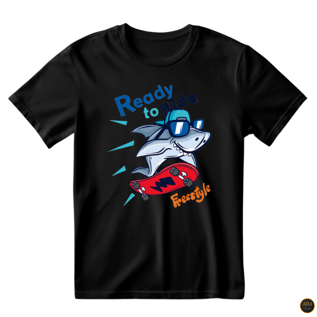 Camisa Unissex Ready To Tubarão Feestyle Camiseta Skate Tubarão Rockeiro 100% Algodão - Envio Rapido