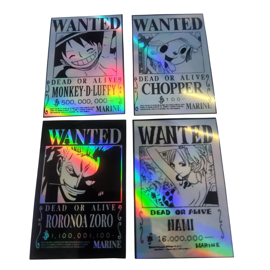 20 Adesivos One Piece Luffy Chopper Ace 16 quadrado 5x5 4 retangulo 7,5x5 Holo Vinil