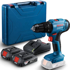 Furadeira Parafusadeira de Impacto Bosch GSB 183-LI 18V + 2 Baterias 2Ah + Maleta
