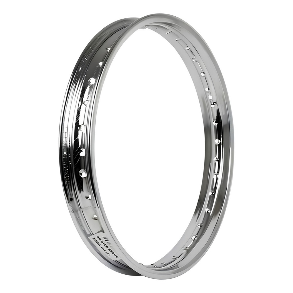 Aro Calha Jante Folha 14 Cromado P/ Roda Traseira Biz 100 110 125 Pop 100 110
