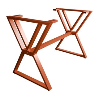 Base De Mesa Design Moderno Industrial Raw Para Tampos de Até 140cm X 80cm - Cobre em Oferta na Shopee
