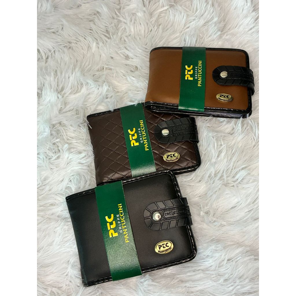 3 Carteira Masculina E Feminina Couro Sintetico Pantuccini