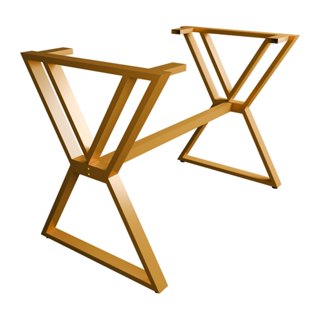Base De Mesa Design Moderno Industrial Raw Para Tampos de Até 140cm X 80cm - Dourado em Oferta na Shopee