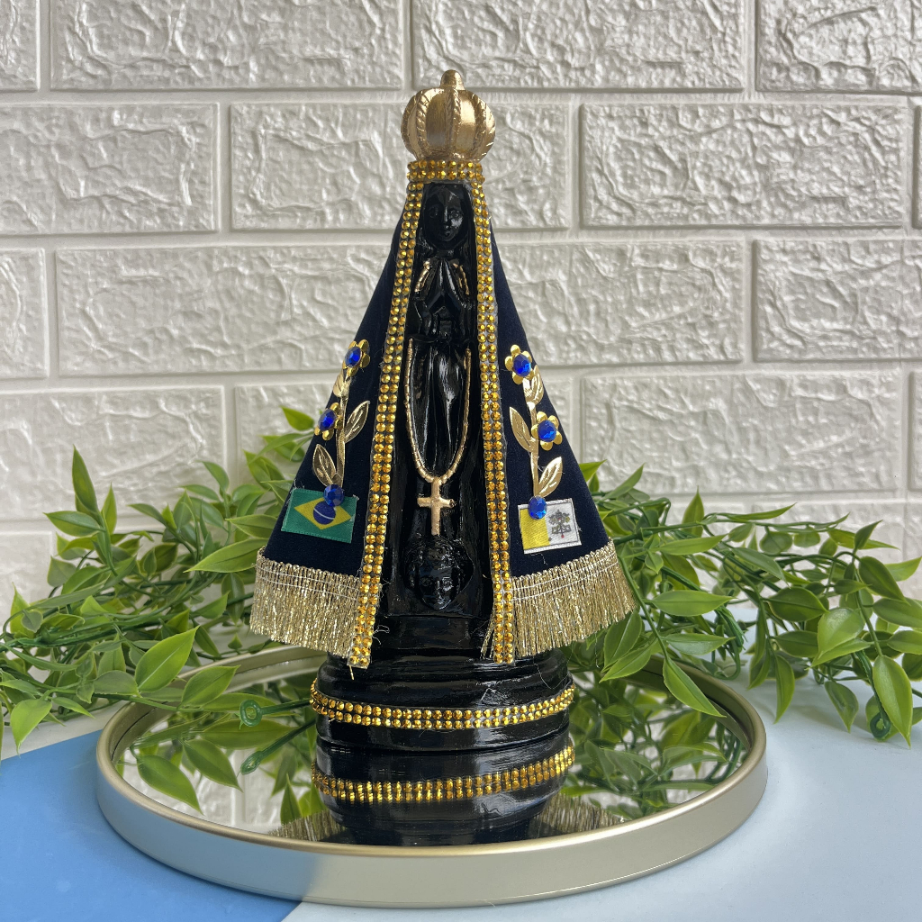 Imagem Nossa Senhora Aparecida de manto tradicional tipo original