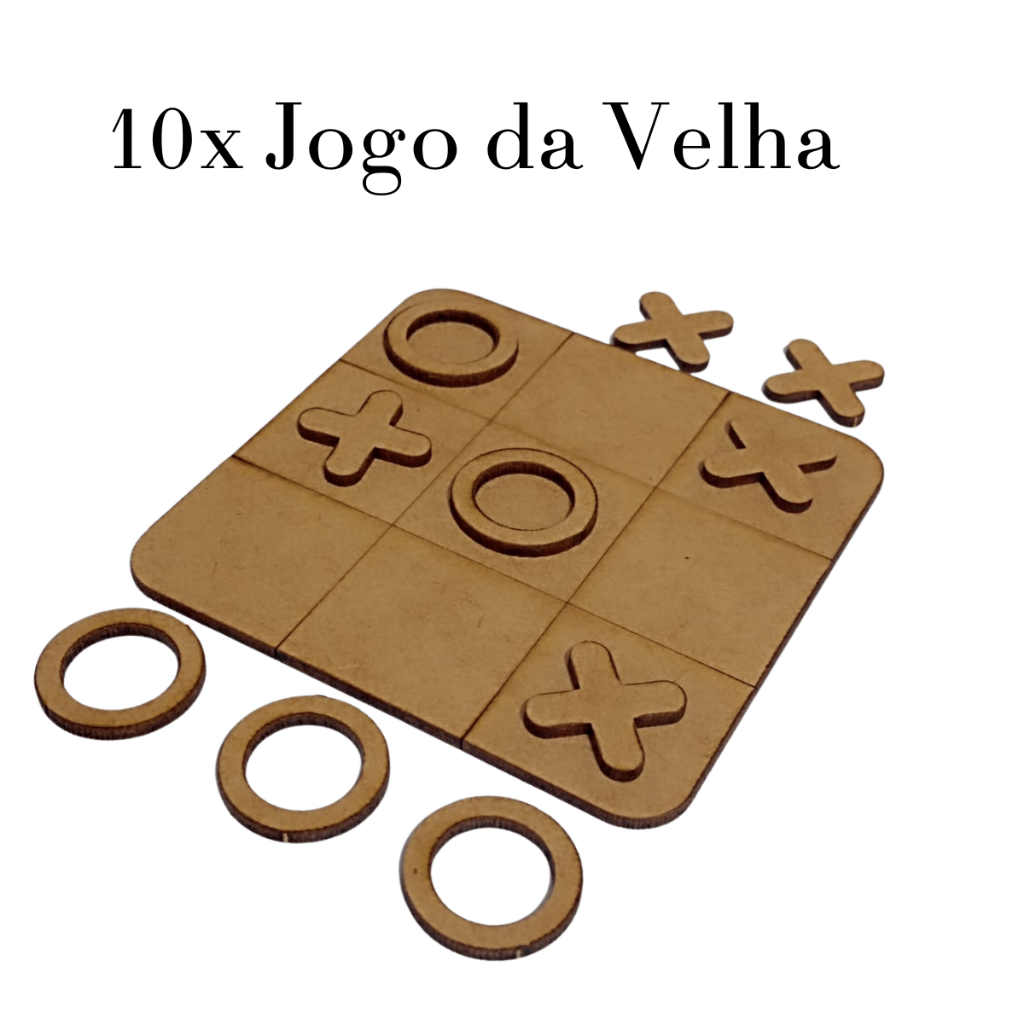 10 Jogos da Velha em MDF – Perfeitos para Lembrancinha Presentes de Festas e Aniversários em Oferta na Shopee