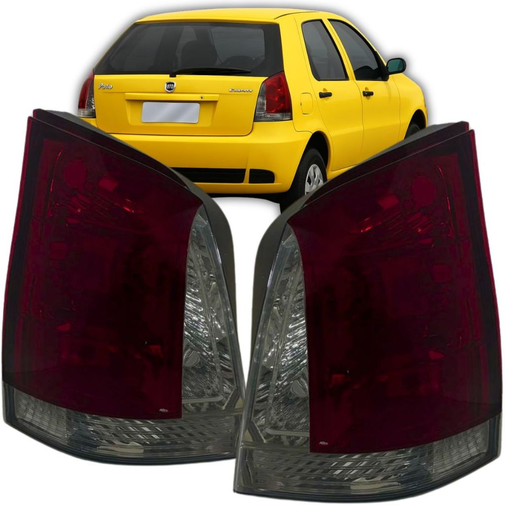 Par Lanterna Traseira Para Fiat Palio G3 2005 2006 2007 2008 2009 2010 à 2016 Economy Fumê