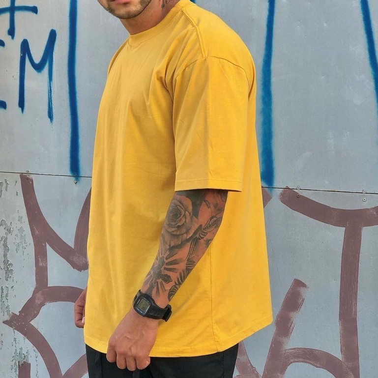 Oversized Streetwear Básica camiseta treino academia Confort em Oferta na Shopee