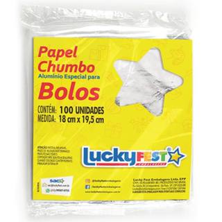 100 Papel Chumbo Para Embalar Bolos 18x19,5cm em Oferta na Shopee