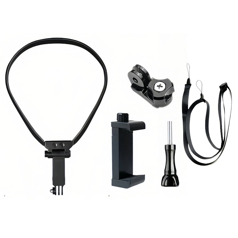 Suporte De Pescoço Para Smartphone e GoPro, Uso no Pescoço, Ajustável, Antivibração, Gravação