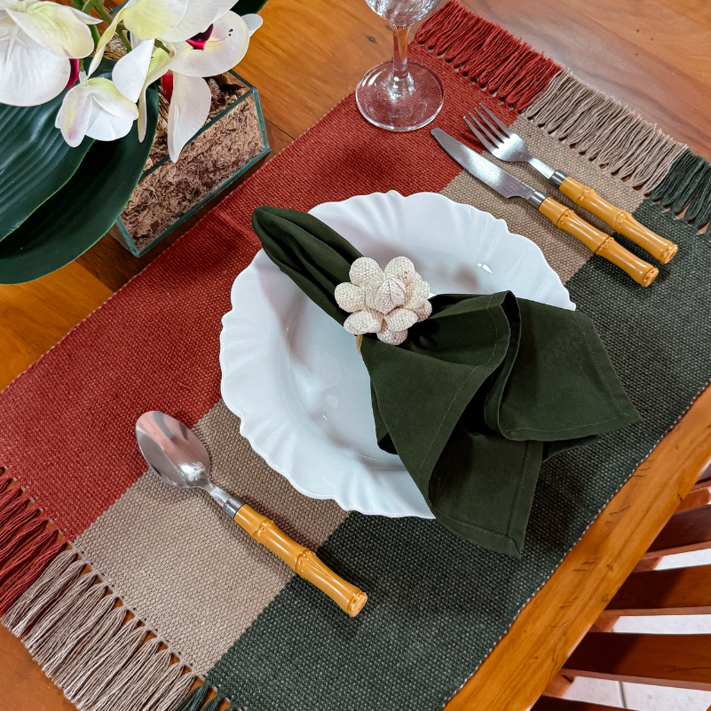 KIT Lugar Americano com 2 4 6 8 | Rubi Color 35X45cm | Artesanato Cozinha Mesa Posta