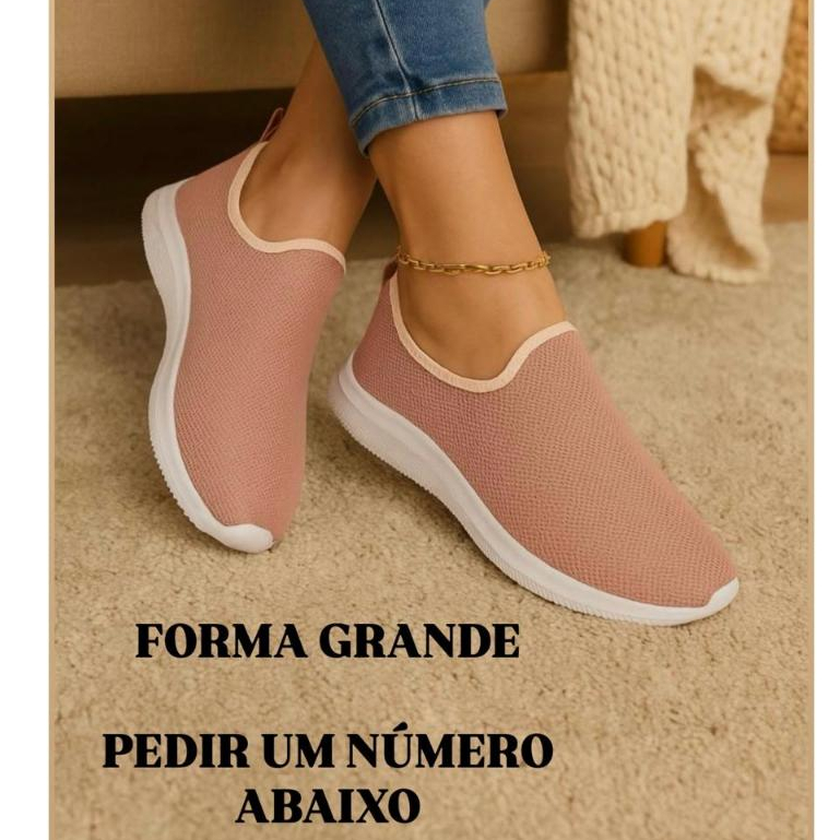 Tênis Feminino Calce Fácil Confortável Envio Imediato em Oferta na Shopee