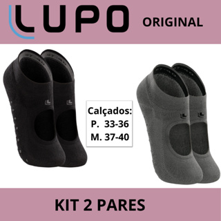 Kit 02 Meias Lupo Pilates Sapatilha Antiderrapante Yoga Hidroginástica Feminina Adulto RPG  Original em Oferta na Shopee