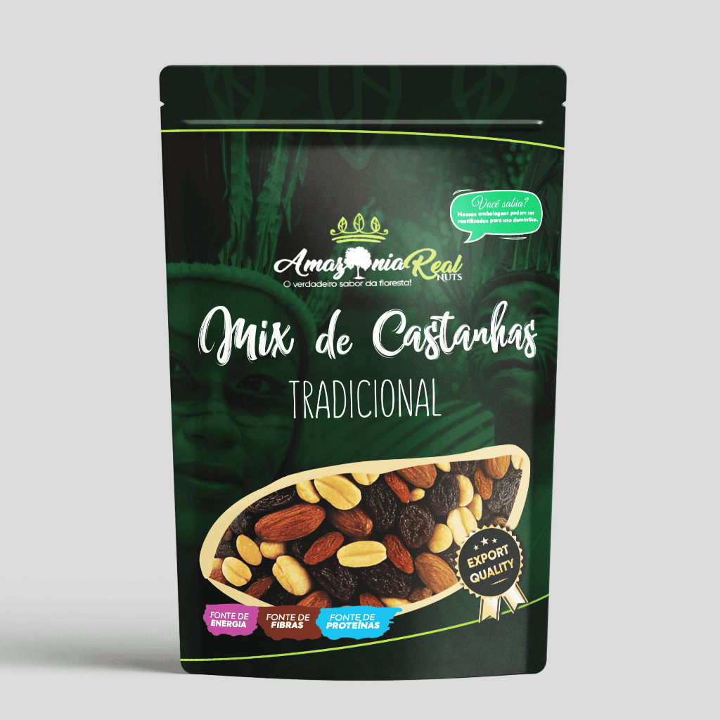 Mix Castanhas Tropical Nuts Dieta Saudável - 500G/1KG - Indústria Amazônia Real Nuts em Oferta na Shopee