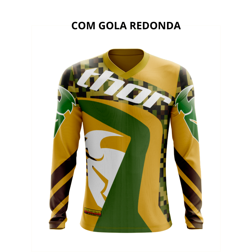 Camiseta Camuflada 15 Dry Fit Manga Longa Proteção UV50+ - Pesca, Motocross, Paintball, Tática, Trilha, Motociclista