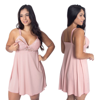 Camisola Amamentação gestante pós parto saída de maternidade abre fácil em Oferta na Shopee