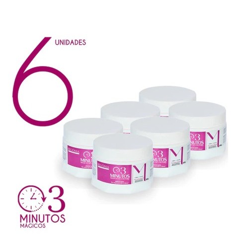 Kit 6x Máscara 3 Minutos Mágicos 300g Begonia em Oferta na Shopee