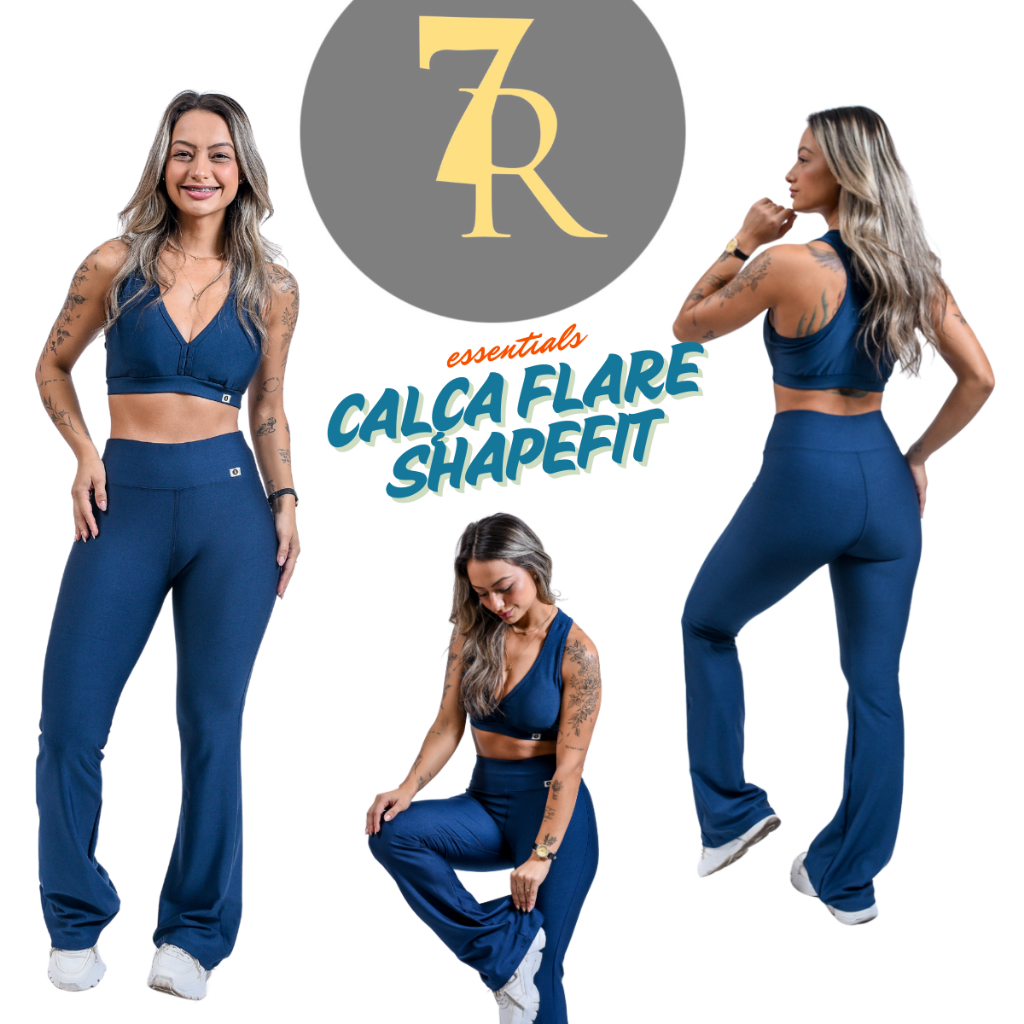 Calça Flare ShapeFit 7 Regras – Modela Seu Estilo. Tipo Bailarina. em Oferta na Shopee