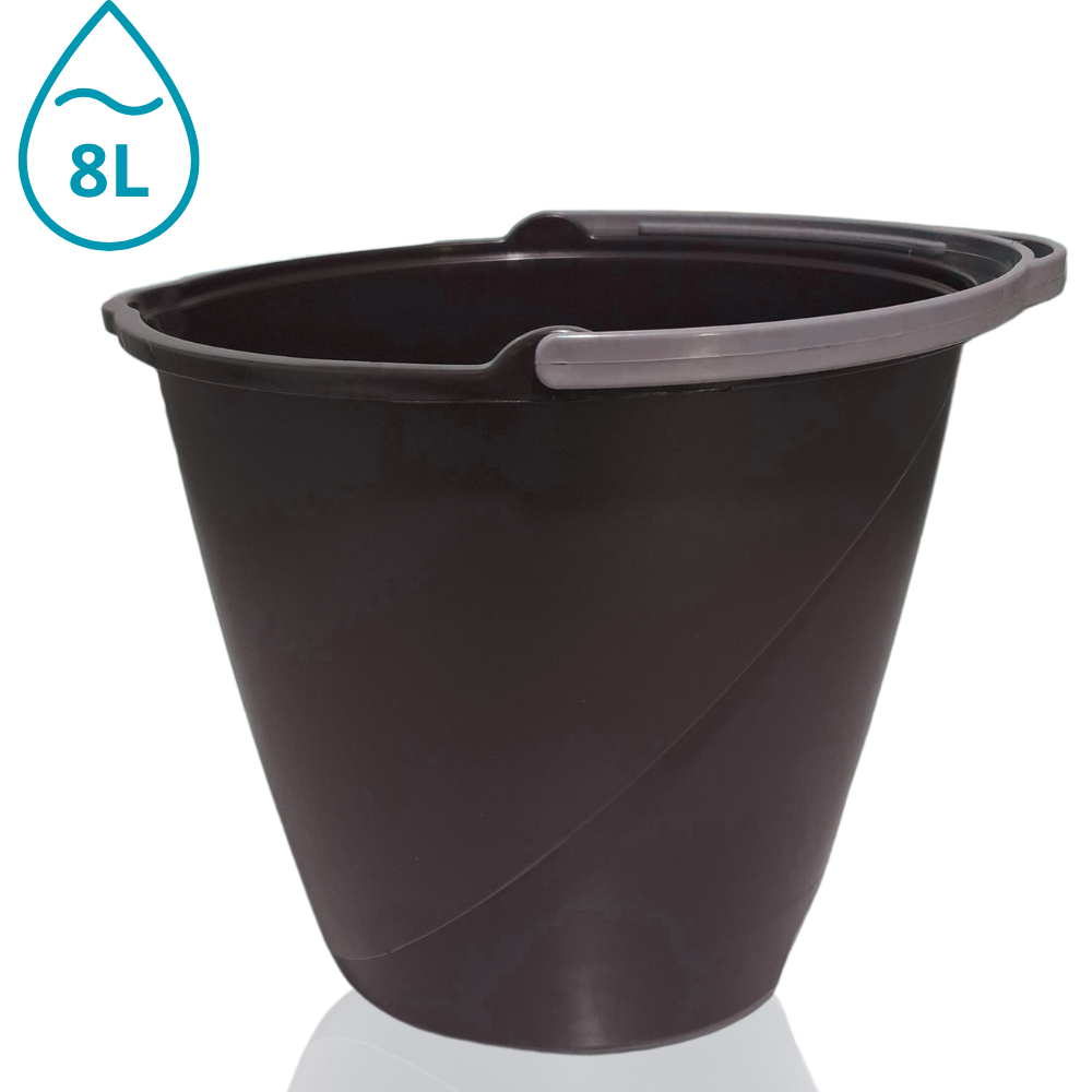 Balde Plástico 8L Casa Bella Original Limpeza Doméstica Resistente com Alça Reforçada Multiuso