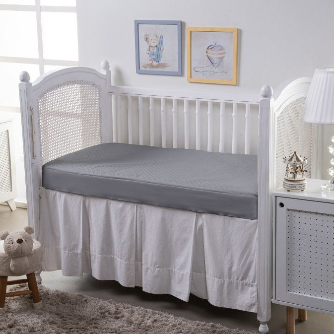 Protetor De Colchão Berço Americano 130x70cm Impermeável Antialérgico Com Elástico Proteção Bebê