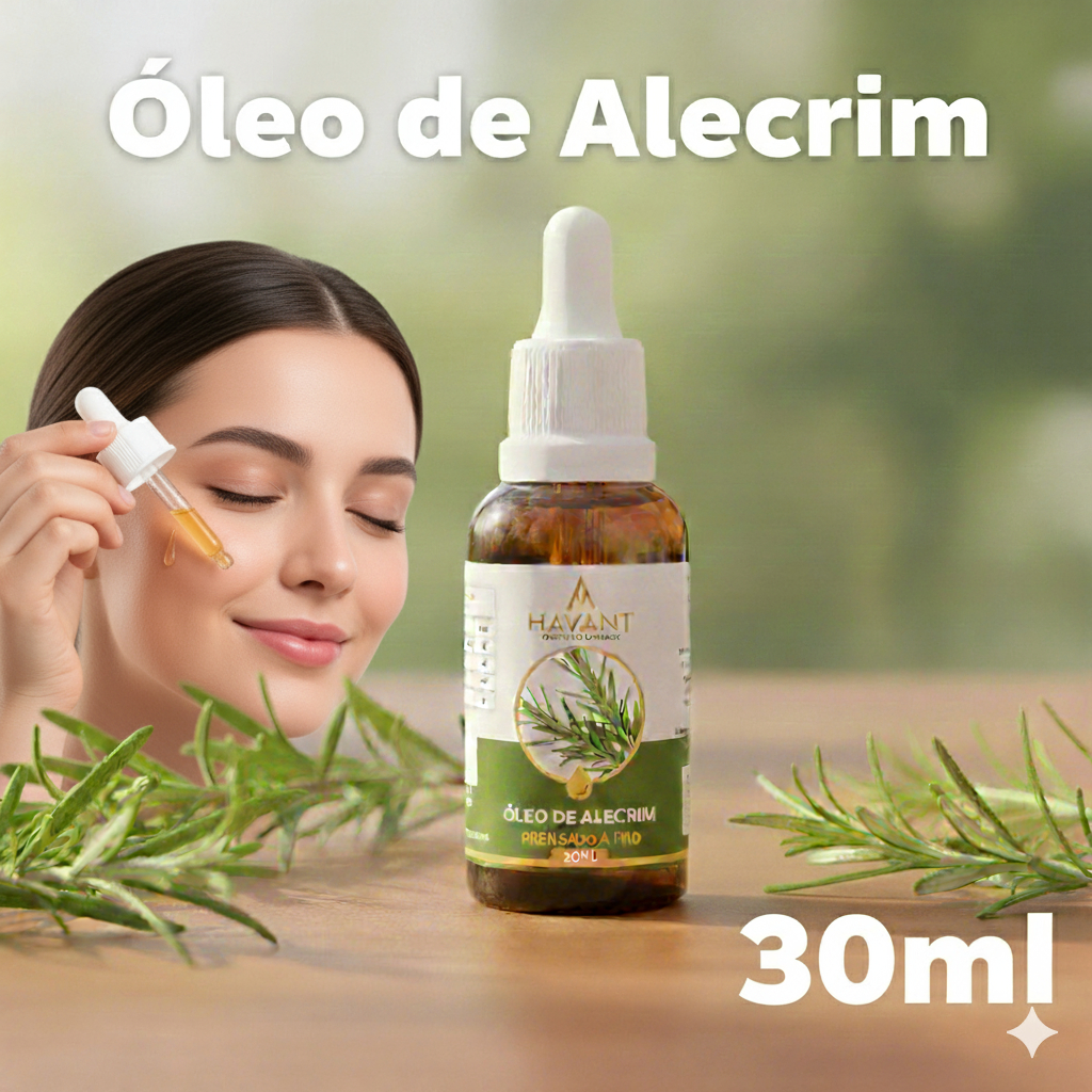ÓLEO DE ALECRIM - PRENSADO A FIO - 30ML 100% NATURAL