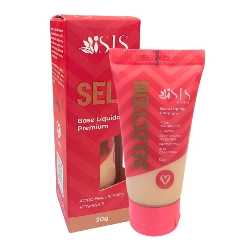 Base selection Isis líquida Premium, ácido hialurônico e vitamina E, óleo de rosa mosqueta, profissional alta cobertura em Oferta na Shopee