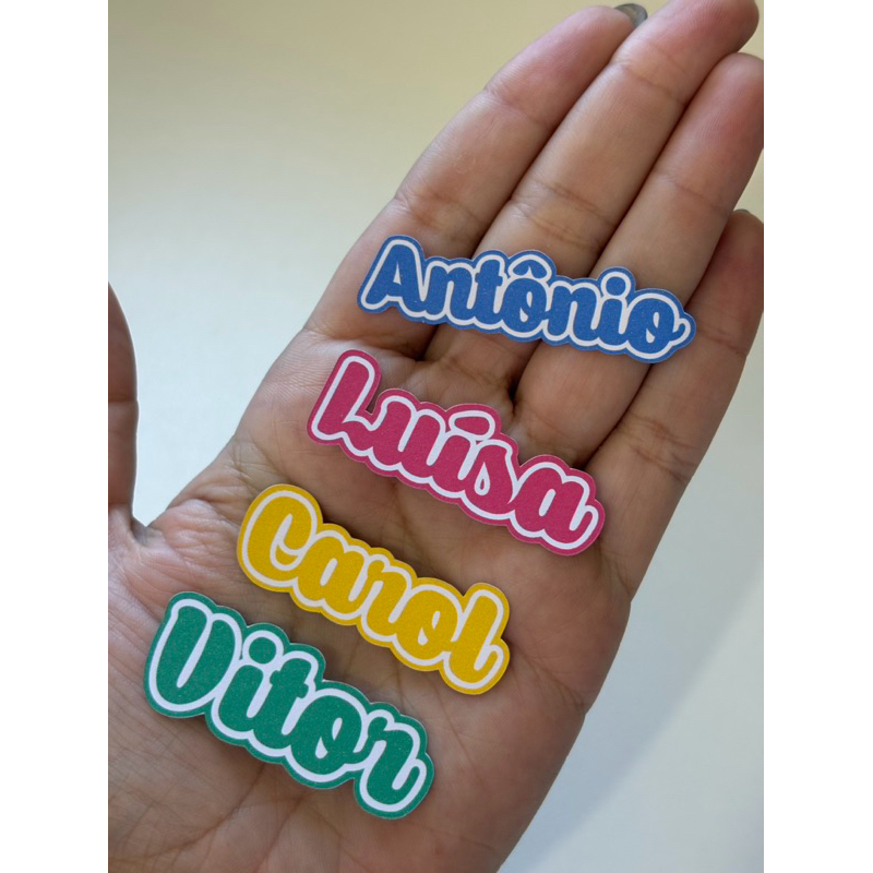 ENVIO RÁPIDO- Kit de apliques com nome - apliques com nome - apliques para lembrancinhas- festa infantil- personalizados