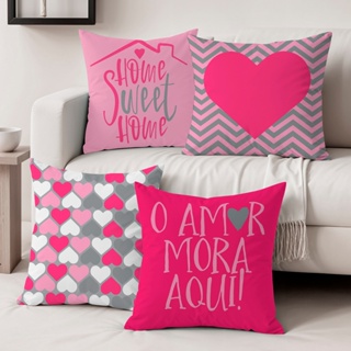 Kit Com 04 Capas Para Almofadas Para Sala 45x45 Em Oxford em Oferta na Shopee