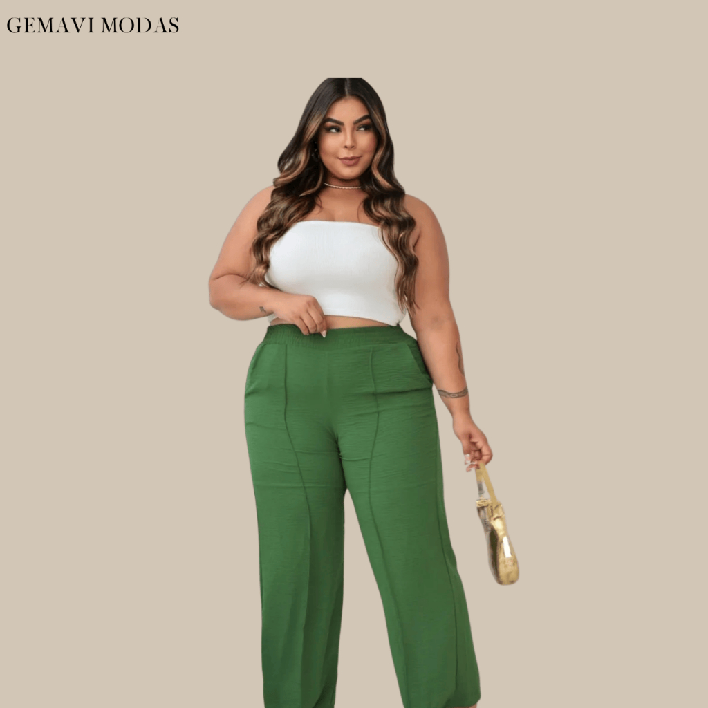Calça Feminina Soltinha Viscose: Onde Comprar | BuscaProdutos