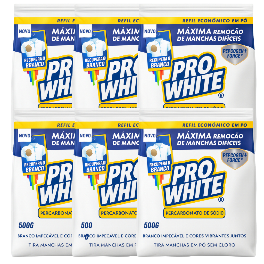 Kit 6 Tira Manchas Percabonato de Sódio ProWhite 500g